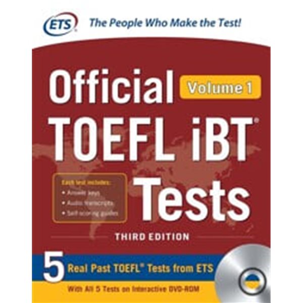 Official TOEFL IBT Tests Volume 1, Third Edition [With DVD ROM]