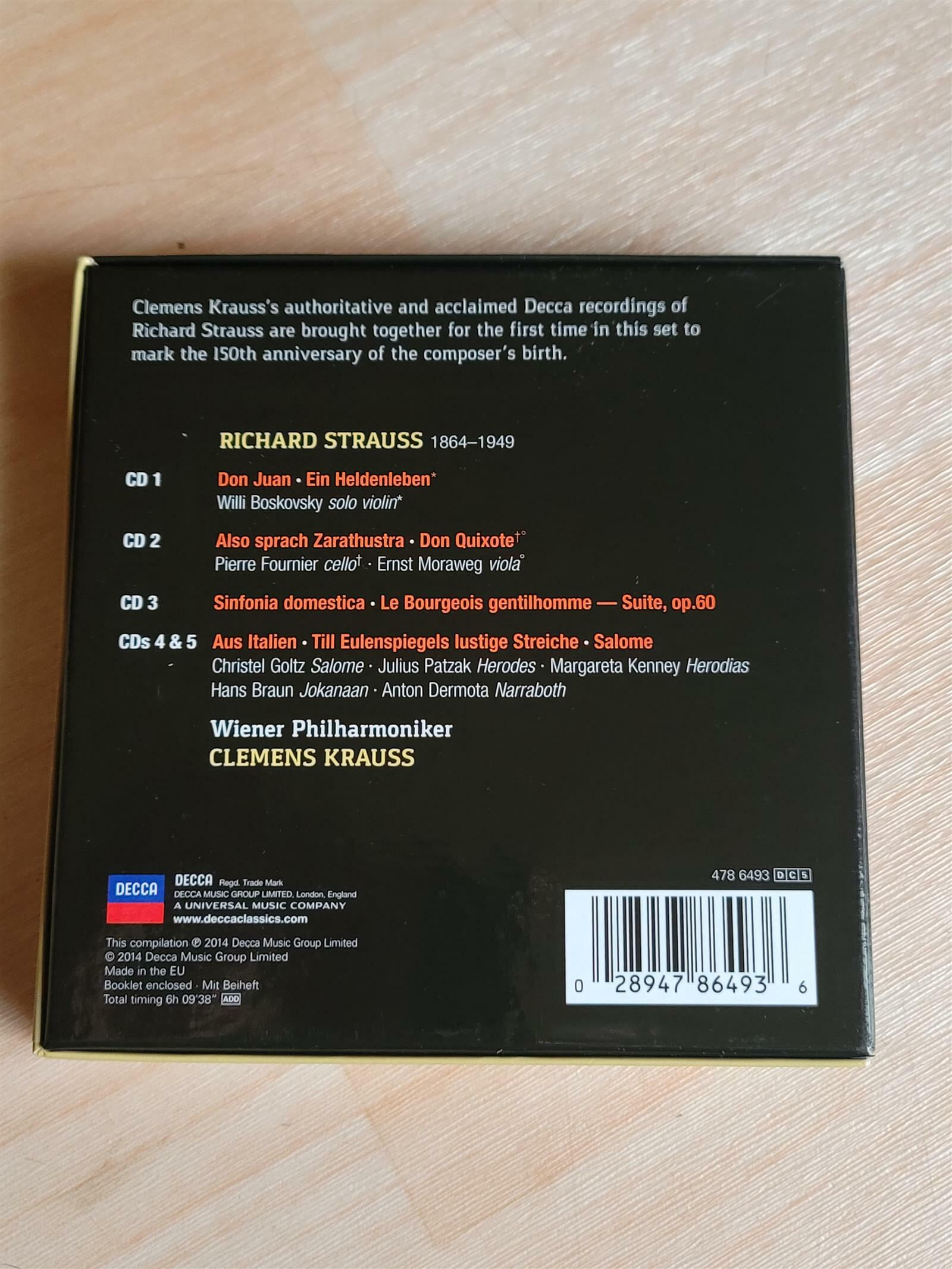 Richard Strauss 크라우스의 R.슈트라우스 데카녹음 전집 (The Complete Decca Recordings)