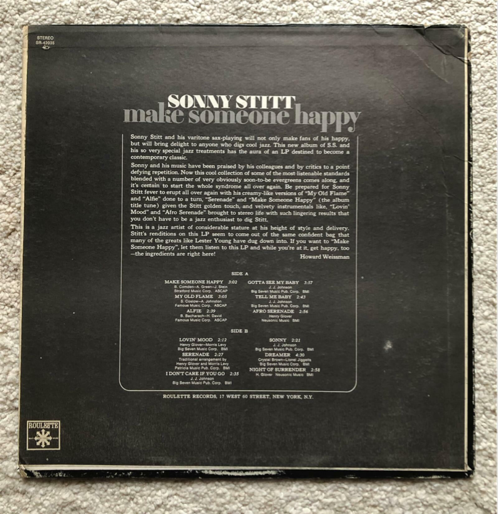 [LP] 수입원반 SONNY STITT SR-42035