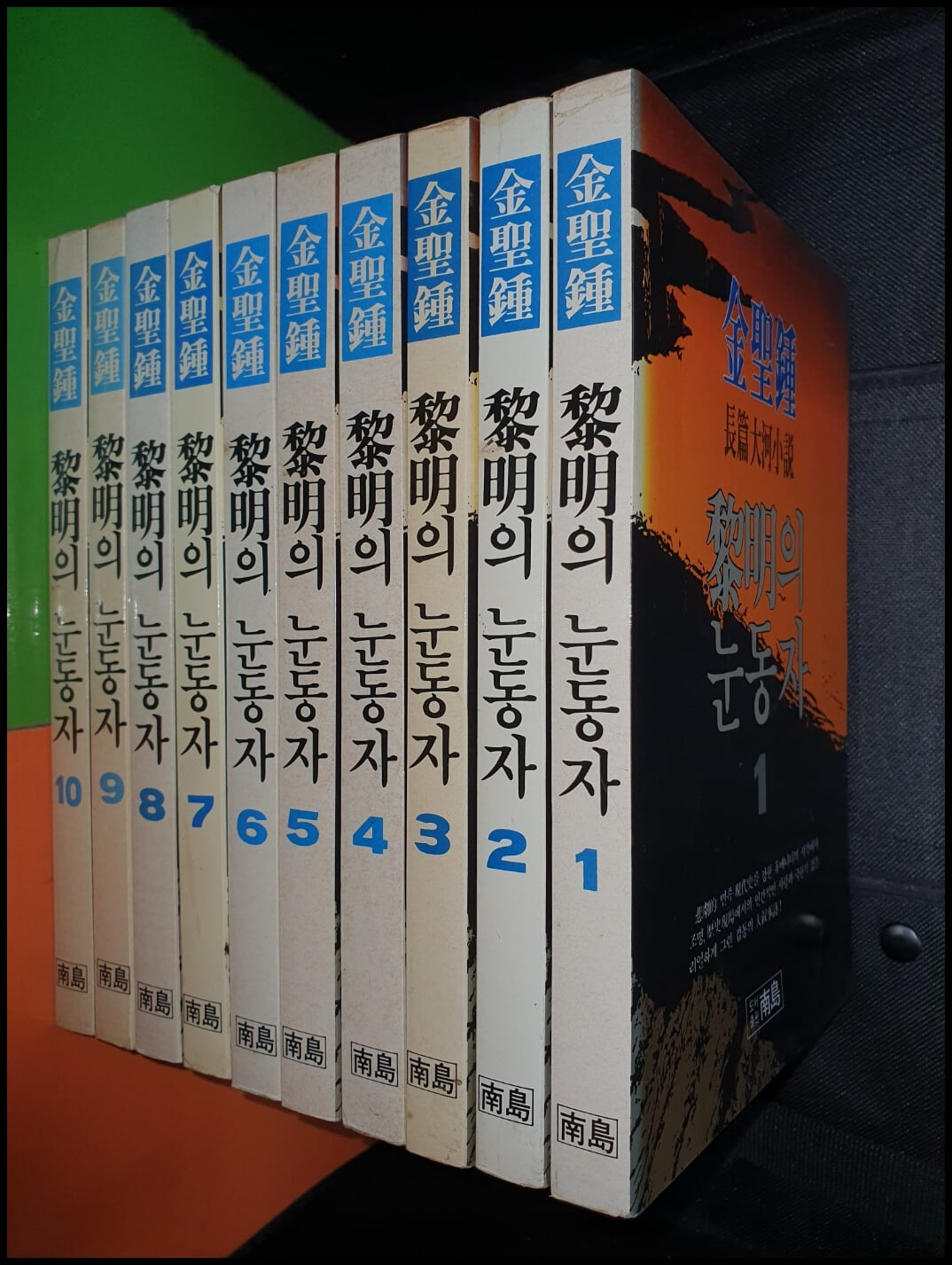 여명의 눈동자 1~10권 (전10권/김성종장편대하소설/남도/1988년)