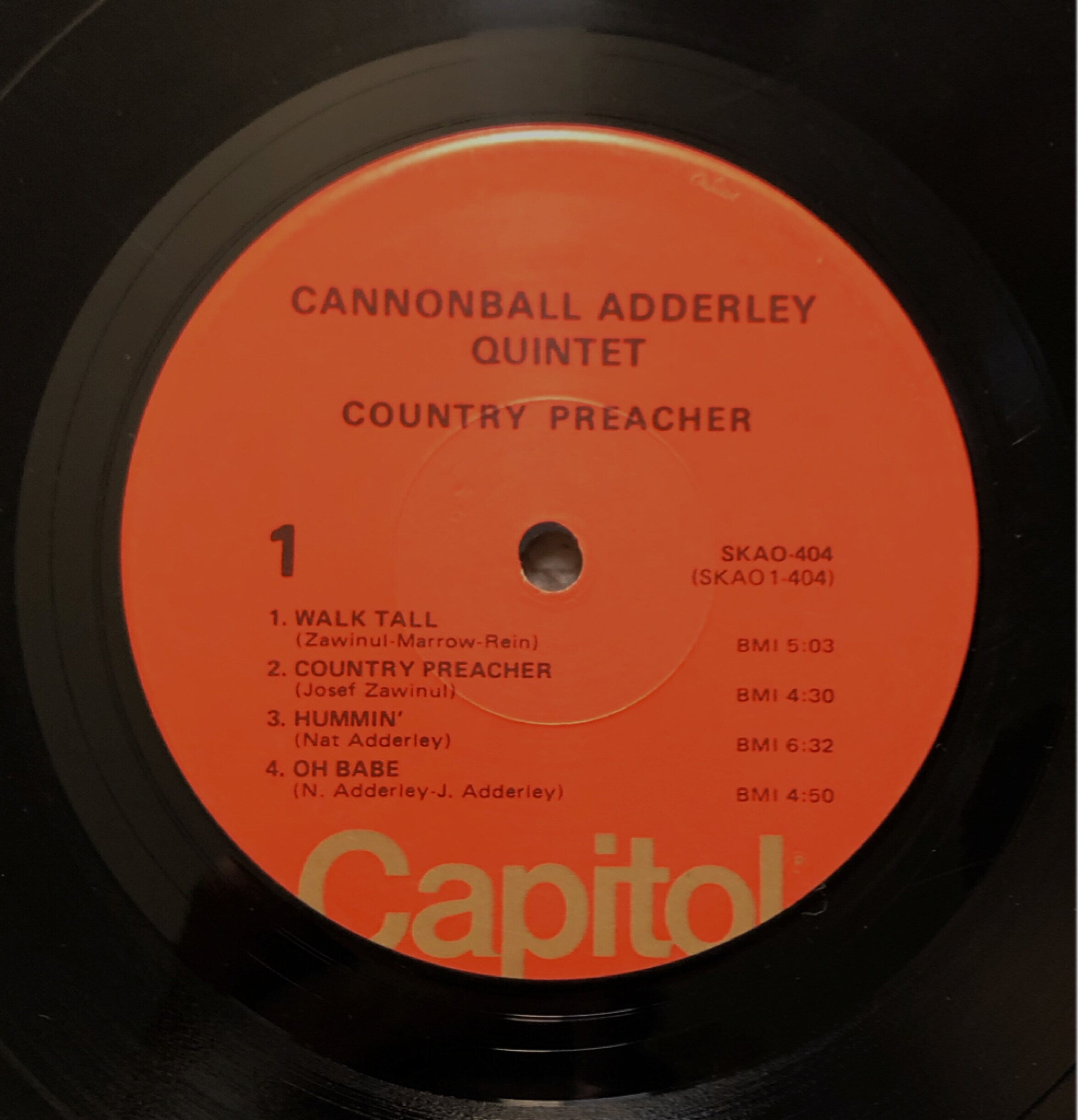 [LP] 수입원반 THE CANNONBALL ADDERLEY QUINTET SKAO- 404