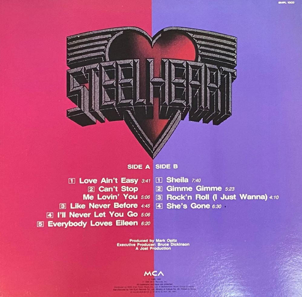 [LP] 스틸하트 - Steelheart - She's Gone LP [BMG-라이센스반]