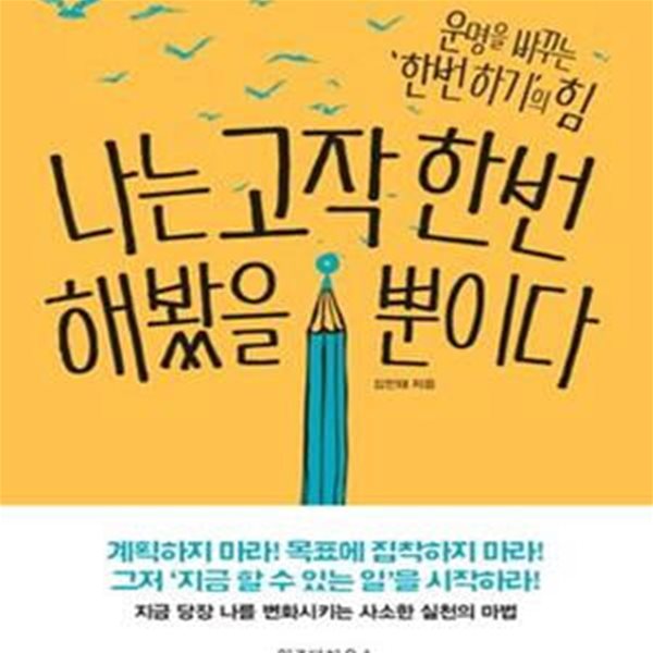 나는 고작 한번 해봤을 뿐이다: 운명을 바꾸는 한번 하기의 힘