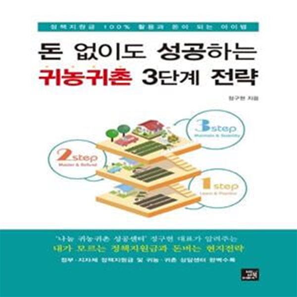 돈 없이도 성공하는 귀농귀촌 3단계 전략 (정책지원금 100％ 활용과 돈이 되는 아이템)