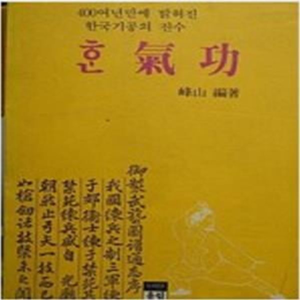 한 기공 - 400여년만에 밝혀진 한국기공의 진수      /(초판/봉산/하단참조)