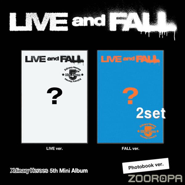 [미개봉/예판/2종세트] Xdinary Heroes 엑스디너리 히어로즈 LIVE and FALL 5집 포토북 미니앨범