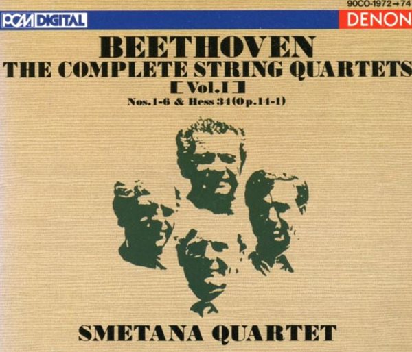 스메타나 콰르텟 - Smetana Quartet - Beethoven String Quartets Vol.1 Nos.1-6 , Hess 34 3Cds [일본발매]