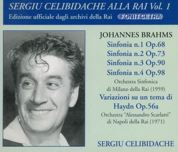 세르주 첼리비다케 - Sergiu Celibidache - Brahms Celibidache Alla Rai Vol.1 3Cds [미개봉] [이태리발매] 