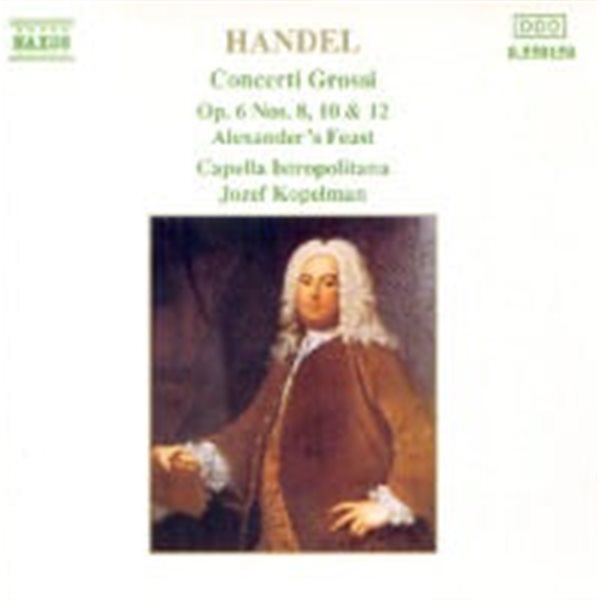 Jozef Kopelman / Handel : Concerti Grossi Op.6 Nos. 8, 10 &amp; 12 - Alexander's Feast (수입/8550158)
