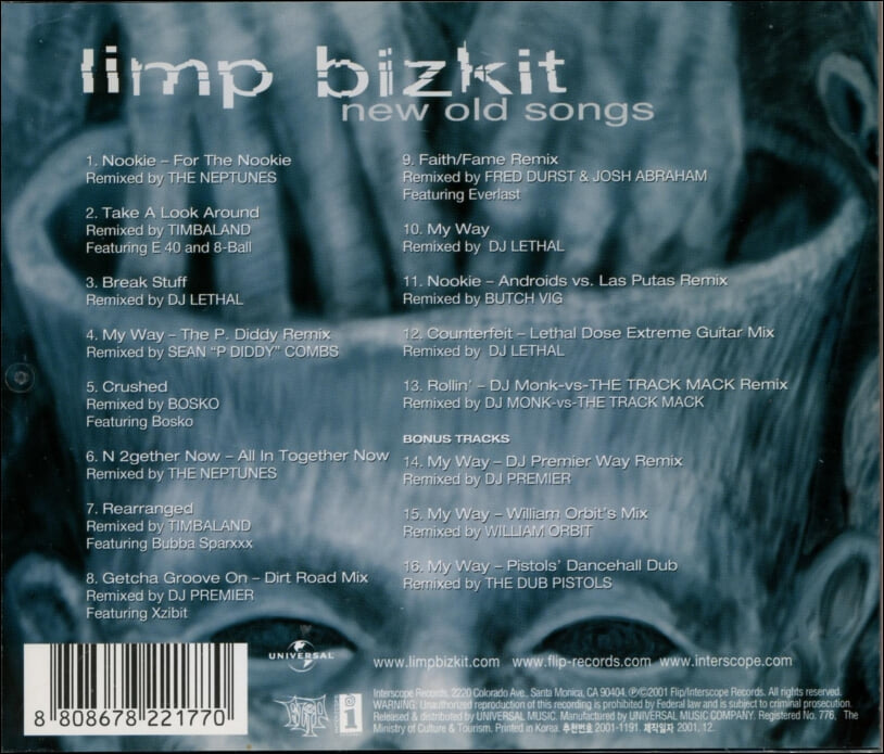 림프 비즈킷 (Limp Bizkit) - New Old Songs